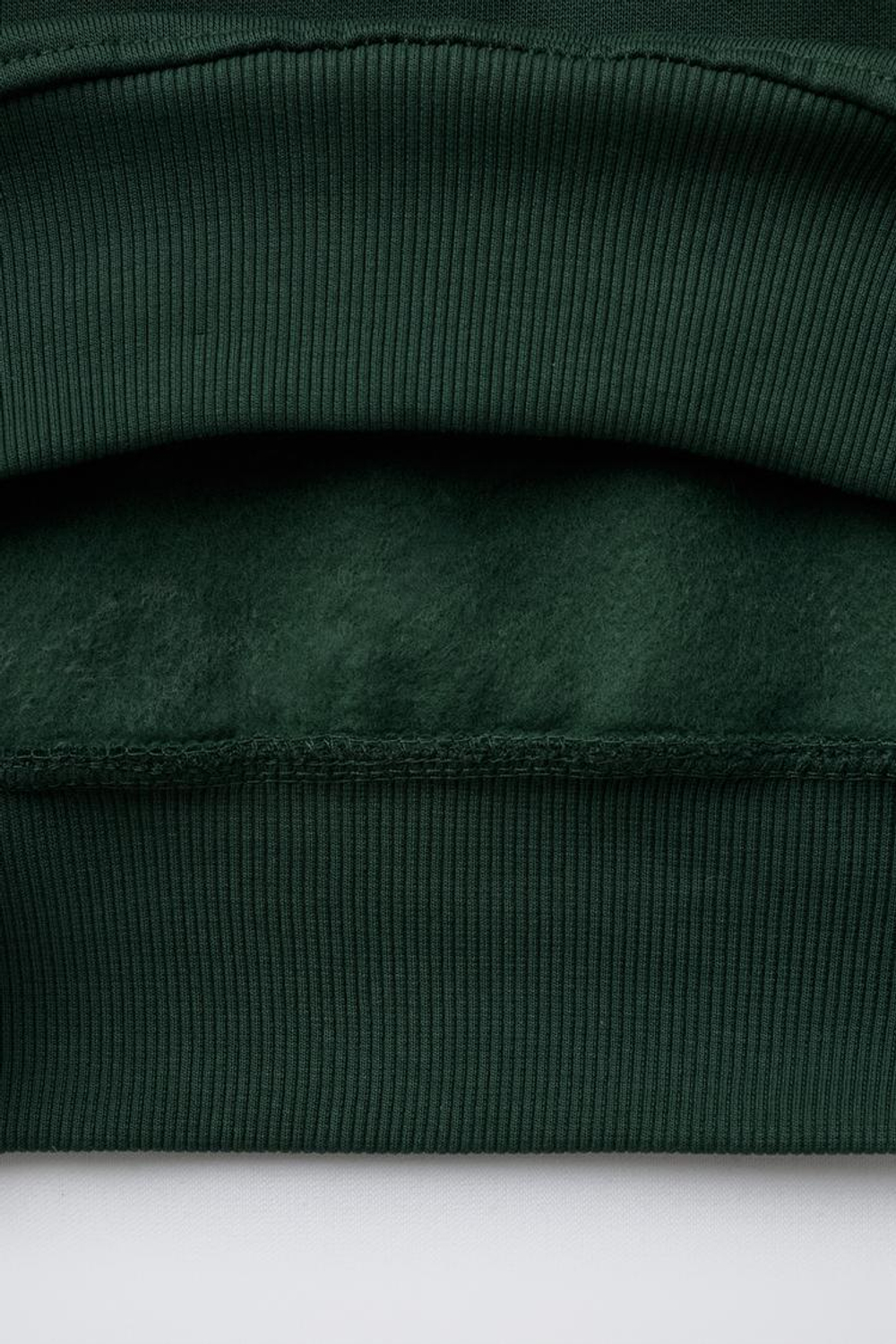 ZARA БАЗОВОЕ ХУДИ С КАПЮШОНОМ, БУТЫЛОЧНО-ЗЕЛЕНЫЙ