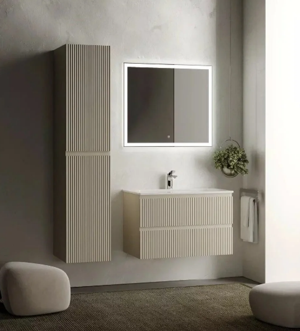 Тумба подвесная SANCOS Snob R 995х445х500, c двумя ящиками оснащенными доводчиками, Beige Soft , арт.SNR100CE