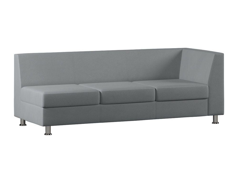 Секция с подлокотником трехместная левая МАРКУС