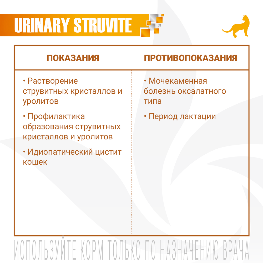 Диетический корм Monge VetSolution Cat Urinary Struvite для кошек при заболеваниях мочеполовой системы и струвитном течении МКБ