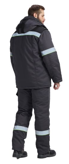 Костюм зимний Ховард (тк.Смесовая,240) п/к, т.серый/черный/лимонный