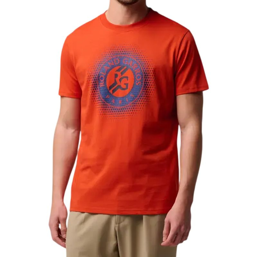 Теннисная футболка Roland Garros Logo - clay/navy blue
