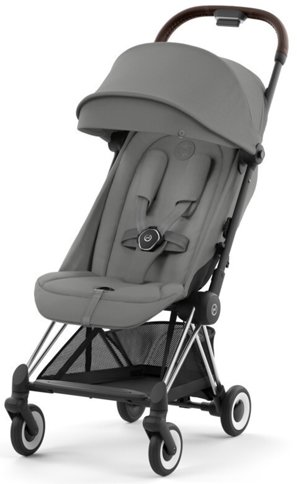 Коляска Cybex Coya Chrome Frame Cloud G i-Size Magic Black 2 в 1 Mirage Grey с дождевиком