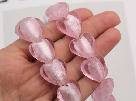 Бусина "Сердце" 20,5мм, стекло (1шт)