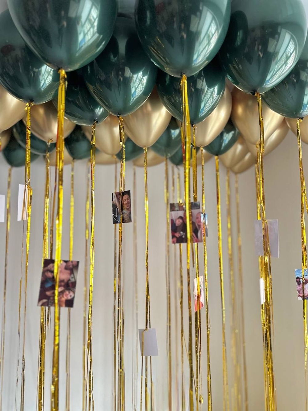 Воздушные шары на дождике с привязанными фото №2967