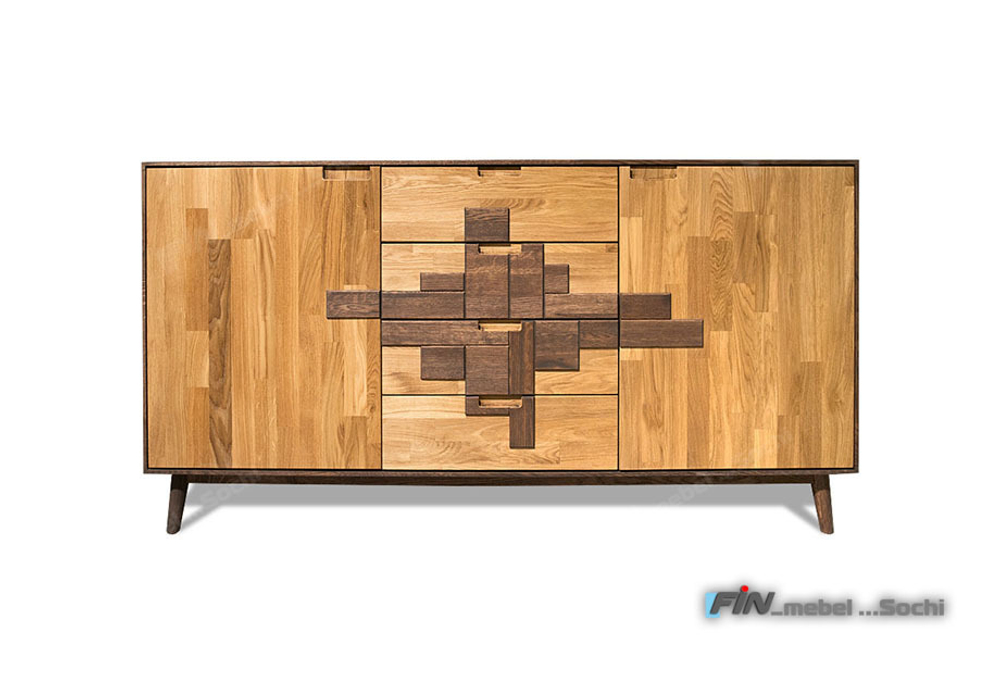 арт. 5052 ДУБ Тумба "Irving Design" 3  2-двери 4-ящика ШхВхГ: 1600х845х450