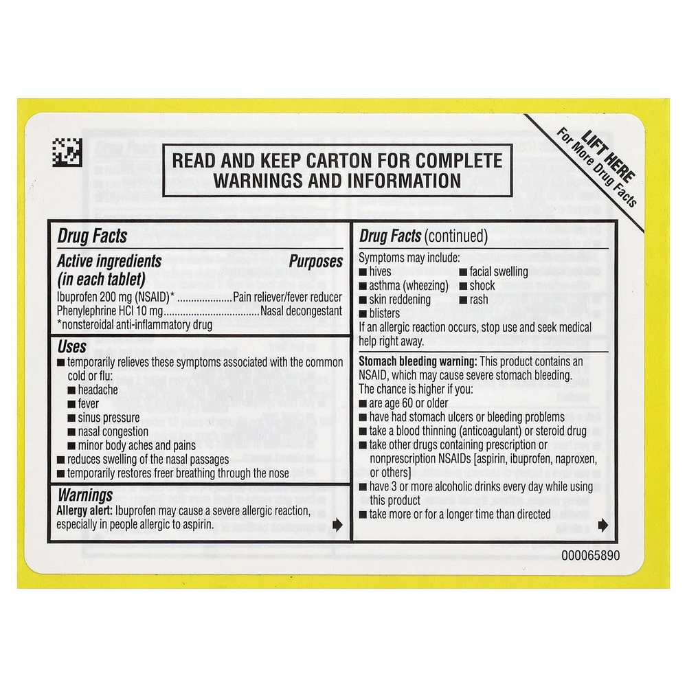 Advil, от заложенности носа и боли, 20 таблеток, покрытых оболочкой