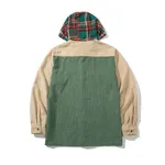 Рубашка YMKASHIX Velvet Button Det  Зелено-Песочная