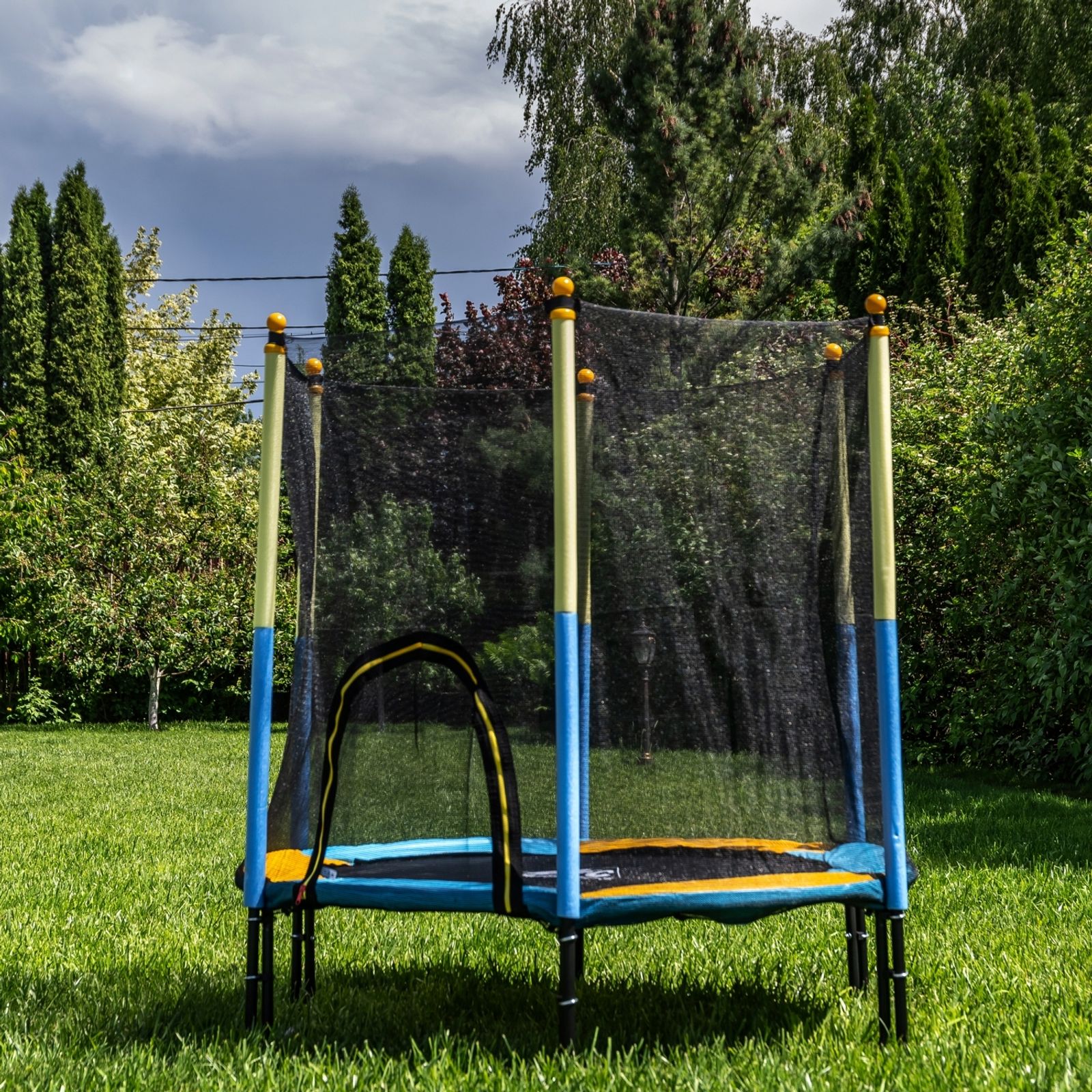 Батут DFC JUMP KIDS 60" желто-синий фото №4