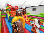 Коммерческий надувной батут "Маша и Миша" 10*6*3 м