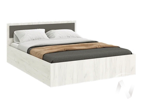Кровать с подъемным механизмом 1;6м Спальня Фиеста NEW (дуб крафт белый/графит)