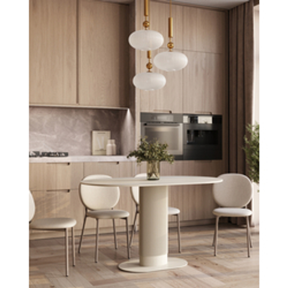 Стул обеденный Pip бежевый кремовые ножки NP