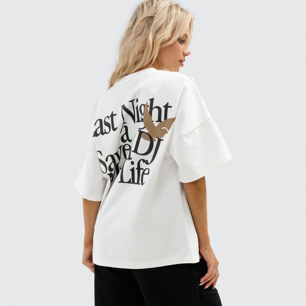 Футболка Dissident Last Night DJ Белая