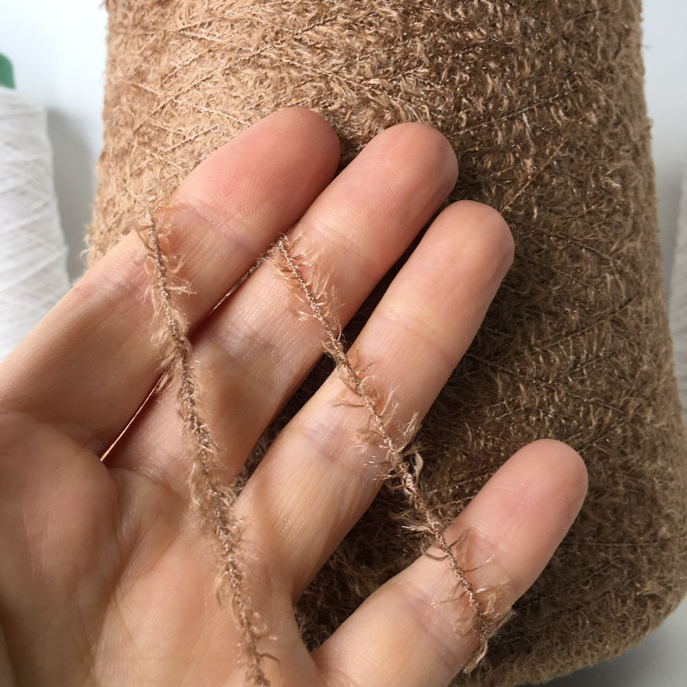 LUSSO SUNSET - Be.Mi.Va; 65% вискоза, 35% п/а; 700м/100гр; травка мелкая; col.Cotto цвет: золотистый бежевый; S507