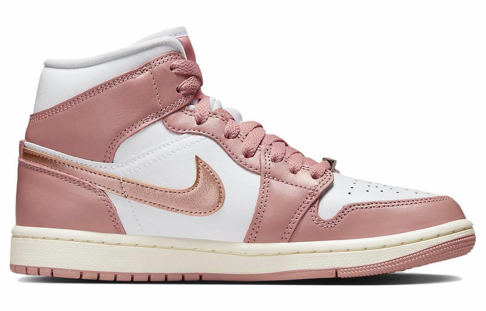 Кроссовки Jordan Air Jordan 1 Mid Se "Red Stardust" (Женская размерная сетка)