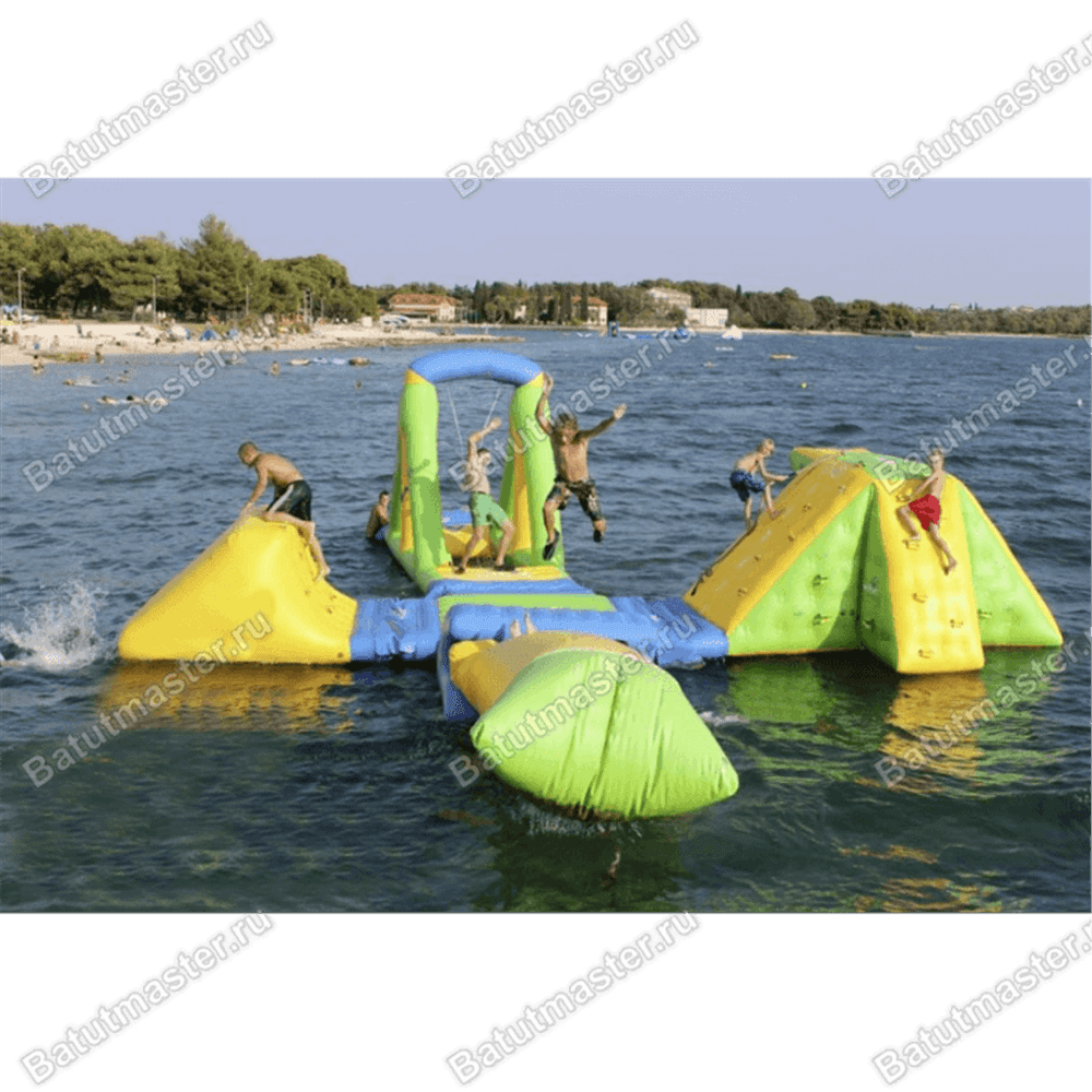 Надувной мини-аквапарк на воде «Аквапорт» 18×11×3 м
