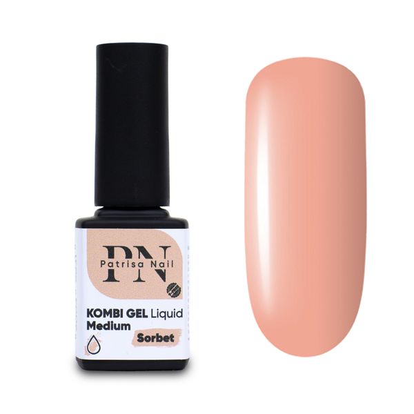 Patrisa Nail, Комби гель камуфлирующий Kombi Gel Liquid Medium Sorbet 12 мл