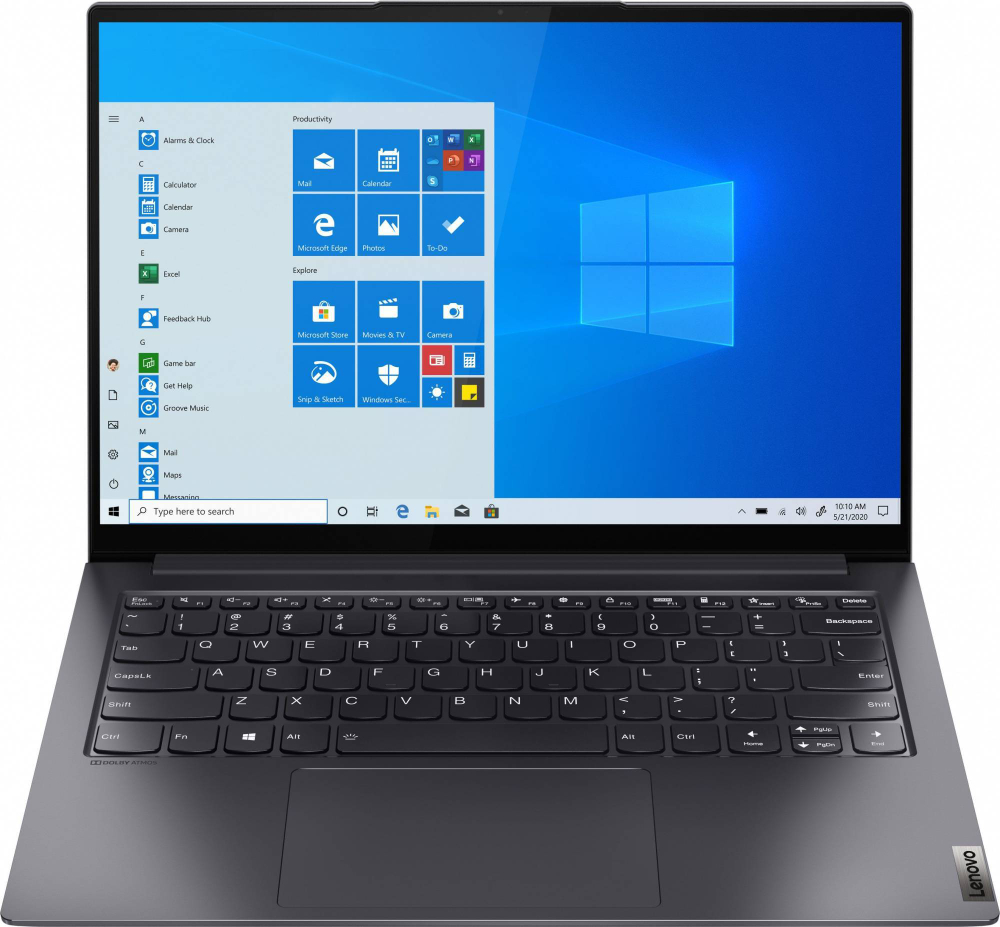 Ноутбук Lenovo Yoga Slim7 Pro 14ACH5, 14", IPS, AMD Ryzen 7 5800HS 2.8ГГц, 16ГБ, 1ТБ SSD, NVIDIA GeForce MX450 - 2048 Мб, Windows 10 Home, 82NJ0003RK, серый