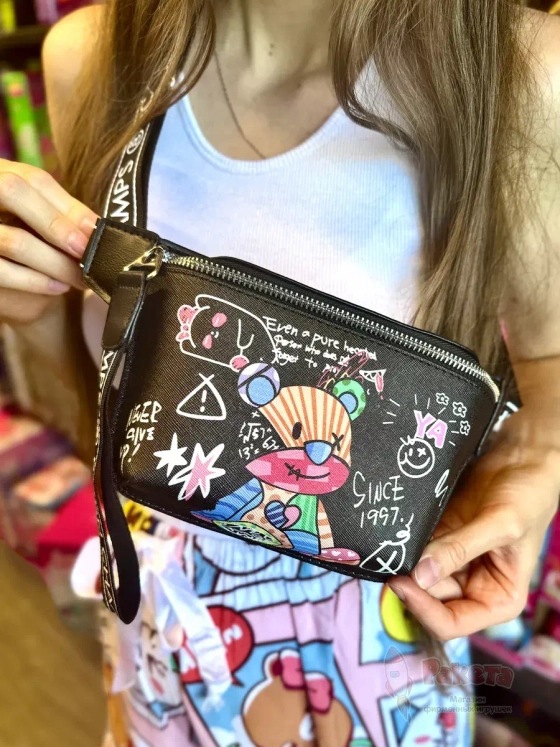 Сумка для девочки подростка на плечо бананка на пояс