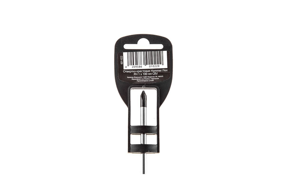 Отвертка Hammer Flex 601-022 PH-1x100мм  крестовая CRV