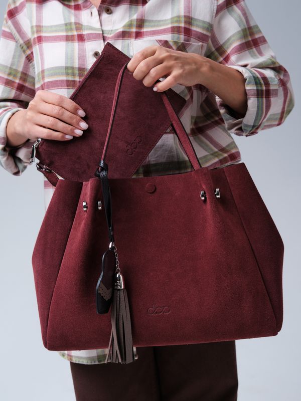 Замшевая сумка с матрешкой Vasilisa DBR 31210 махагон