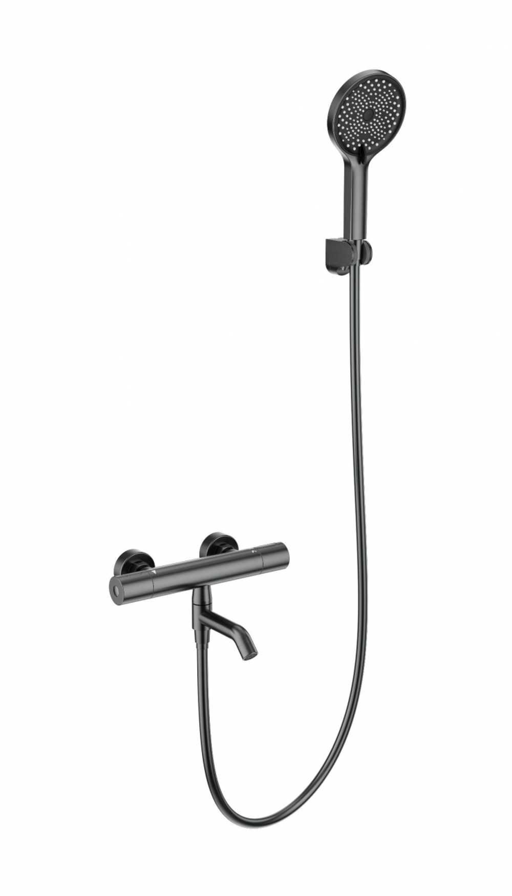 Смеситель для ванны с душем и термостатом WONZON & WOGHAND INN 1, Темный графит (WW-B3013-A1-BGG)