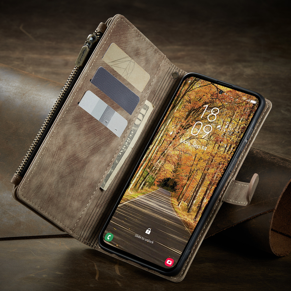 Многофункциональный чехол-кошелек CaseMe 3 in 1 Matte Wallet для Samsung Galaxy S25 Edge