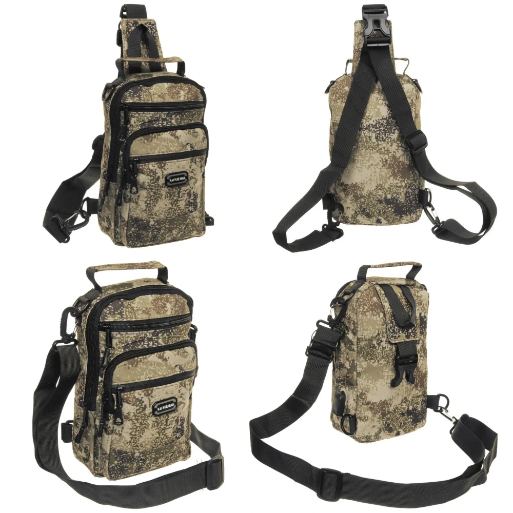 Сумка мужская через плечо «Viking», 4 кармана, цвет хаки-бежевый, 27*16*6,5см