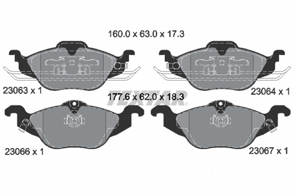 TEXTAR - 2306302-TET - Brake Pad Set, disc brake