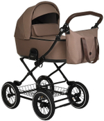 Детская коляска Roan Bass Next Classic d12 3 в 1 с автокреслом Avionaut Silver Black RCL265/1 Raisin Mood