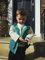 Куртка непромокаемая с капюшоном для мальчика Next Q60-459, Белый, Мятный