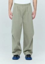 Брюки широкие из хлопка | olive