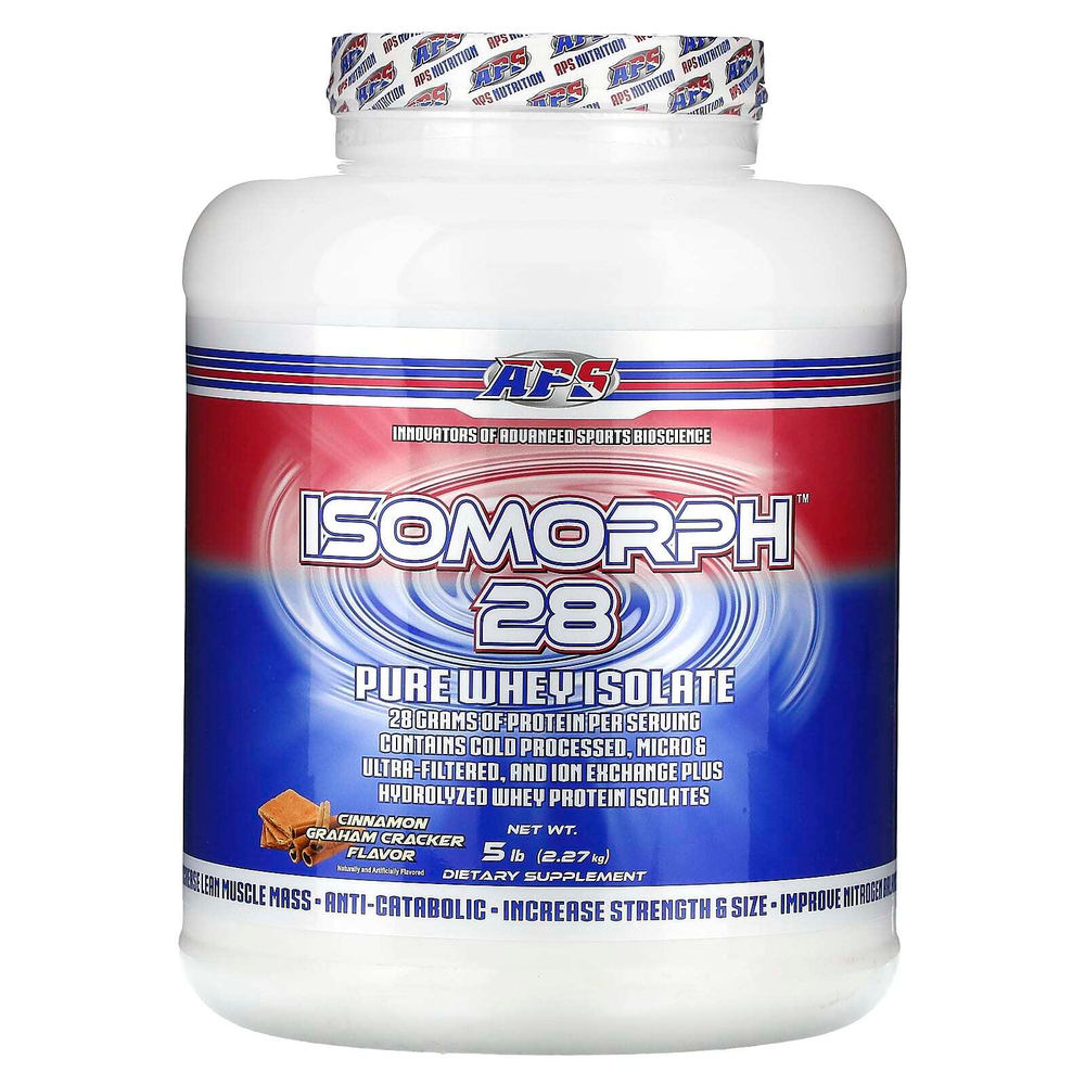 APS, Isomorph 28, чистый изолят сыворотки, крекер с корицей, 2,27 кг (5 фунтов)