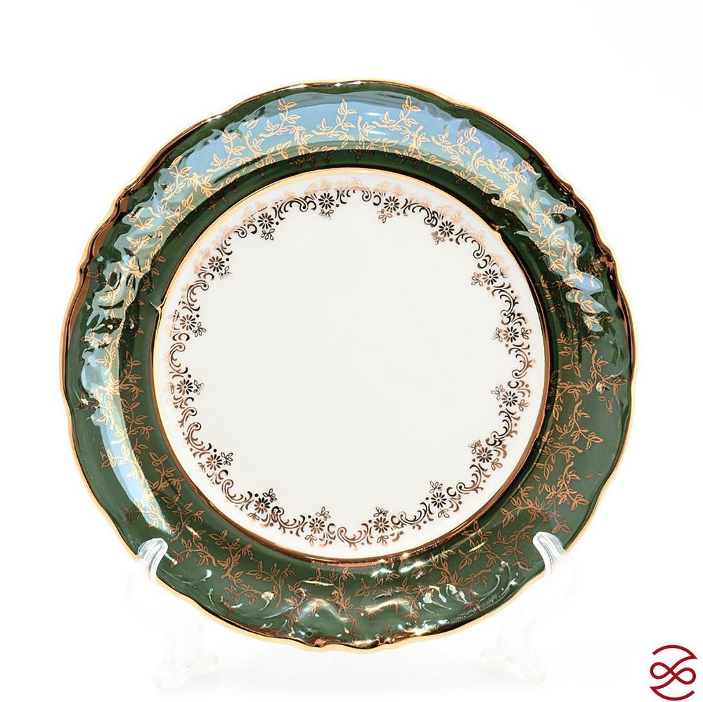 Набор тарелок Зеленый лист Мария Тереза 25 см (6 шт)