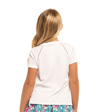 Футболка для девочки теннисная Lucky in Love Novelty On Vacay - разноцветный