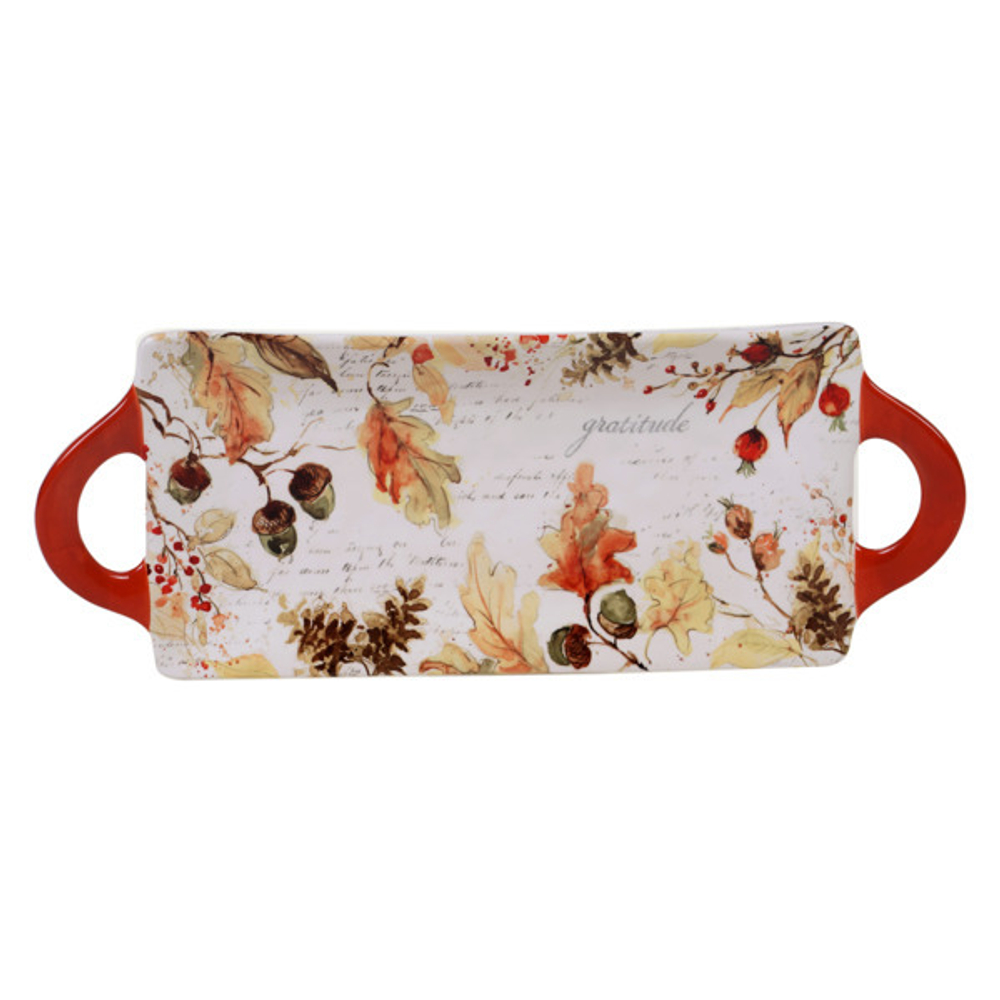 Блюдо сервировочное с ручками Certified Int. Осенние краски  39х15см