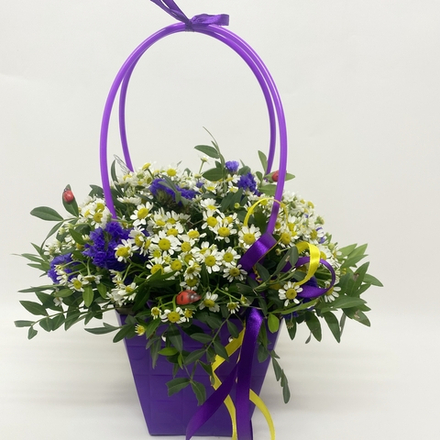 Букет Полевые цветы в сумочке