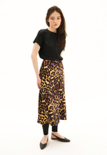 Юбка по косой animal print