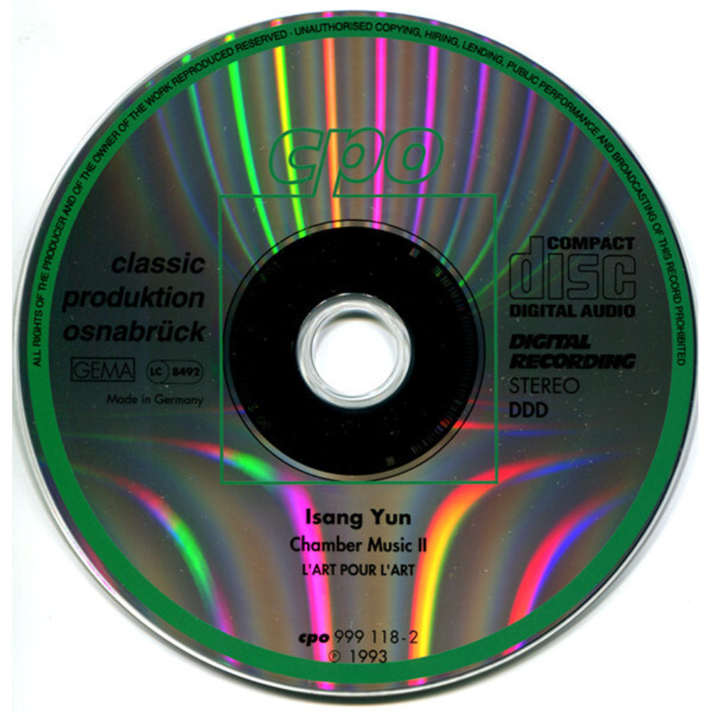 L'Art Pour L'Art / Isang Yun: Chamber Music II (CD)