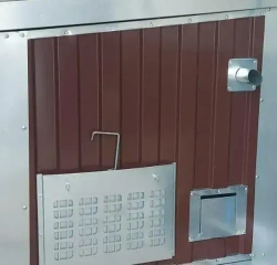 Контейнер для генератора шумопоглощающий T-Blok "Энерго" с теплым полом, терморегулятором, с вентилятором 570 м3/ч коричневый. Кожух для генератора