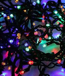 Светодиодная гирлянда Sealed 10 м., 220V., 100 разноцветных LED ламп, черный каучук, Beauty Led (LL100-1-2M)