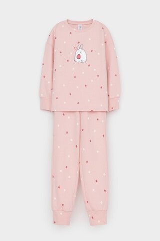 пижама  для девочки  К 1581/тропический персик,клубничный мусс