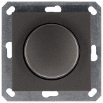 LED Диммер с накладкой 30-400W, 1gang 2way, цвет Мокко