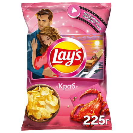 Чипсы картофельные LAY'S Краб 225 гр