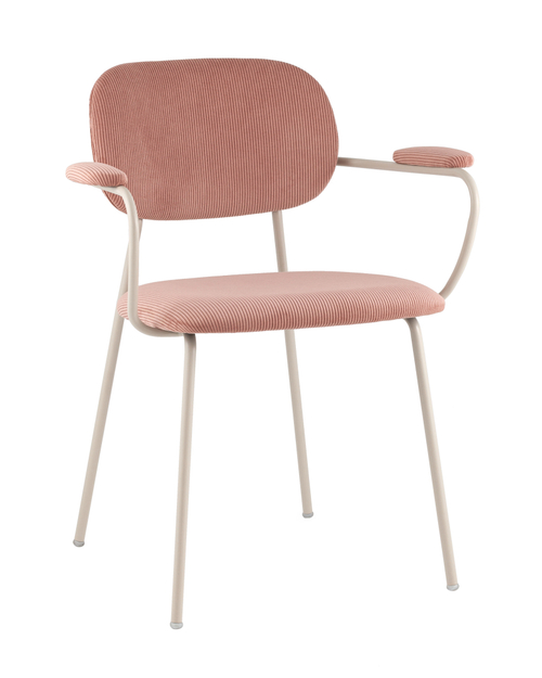 Стул Кэрол пыльно-розовый серые ножки