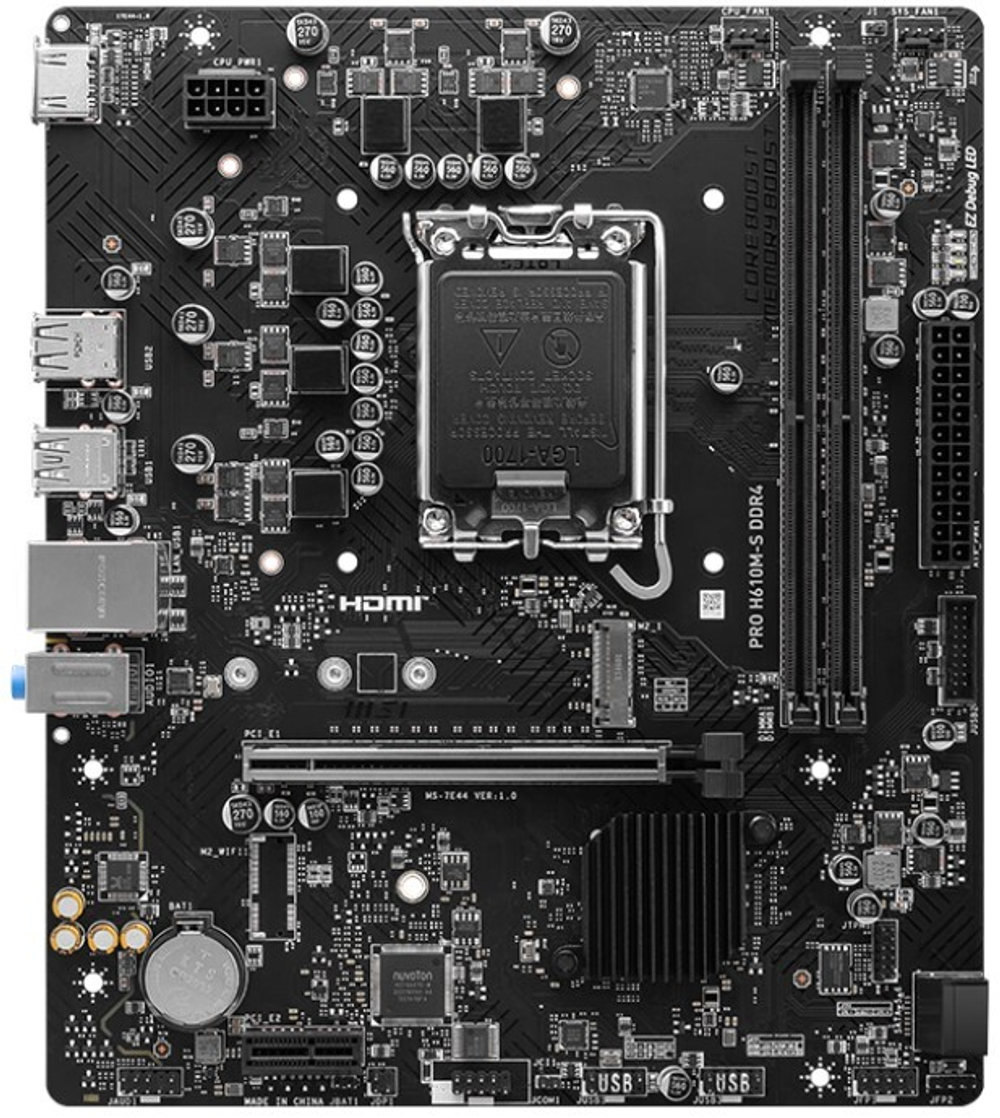Материнская плата mATX MSI PRO H610M-S DDR4