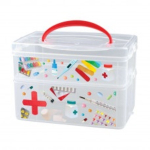 Аптечка двух секционная «MULTI BOX», бесцветная, 24,5*16*16,5 см