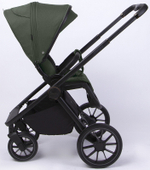 Детская коляска Peppy Monaco 3 в 1 Oliva Green (зеленый), рама черная