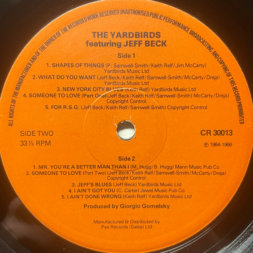 The Yardbirds Featuring Jeff Beck (Англия 1977г.)
