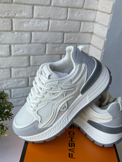 Женские кроссовки RWAROIR белые с массивной подошвой, дышащие, повседневные, стильные